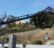 Pose des longrines industrielles en 300X200.