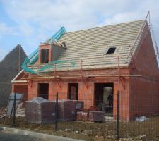 Couverture avec Ecran de sous toiture, en attente des tuiles