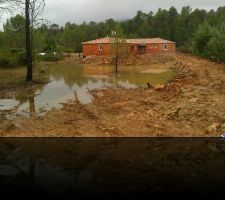 Les joies d"un terrain "mouillable comme le dit si bien la mairie !!!