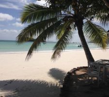 Plage de l'hotel à Praslin