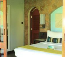 Notre chambre Ã  Praslin. On pouvais y apercevoir la mer!