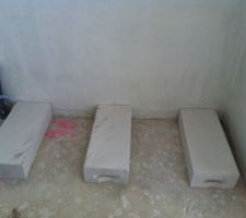 Béton cellulaire sous l'aquarium