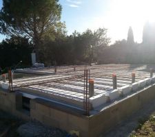 Mise en place des hourdis!! Vu de l'angle derrière