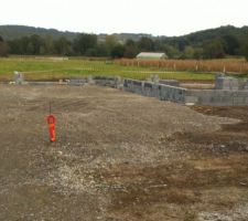 Elevation des parpaings avant coulage de la dalle