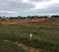 Branchement du compteur, vue du bout du terrain