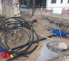 Viabilisation des terrains en cours, Photo prise le 16/02/14.