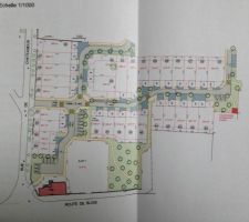 Plan de la première parcelle du lotissement.