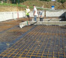 Préparation de la dalle du sous sol