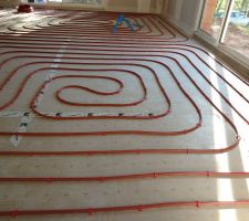 Pose du plancher chauffant