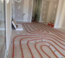 Pose du plancher chauffant