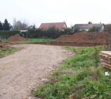 Chemin d'accé et terrassement des fondations