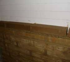 Pose des briques precedement plongées dans l'eau.