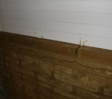 Mise à niveau avec le mortier qui "degueule".