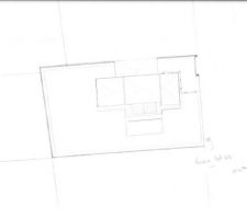 Implantation de la maison sur le terrain ainsi que de la piscine