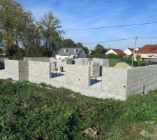 D&eacute;but d'&eacute;l&eacute;vation des murs