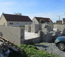 D&eacute;but d'&eacute;l&eacute;vation des murs