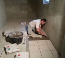 Carrelage de la chaufferie