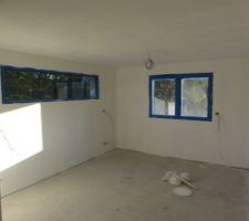 La chambre parentale après la pose de la sous couche