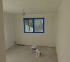 Une des chambres après la pose de la sous couche