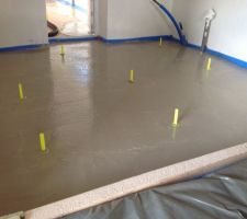 Coulage chape anhydride