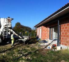 Coulage chape anhydride