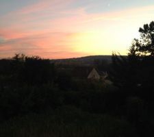 Coucher de soleil depuis notre chambre