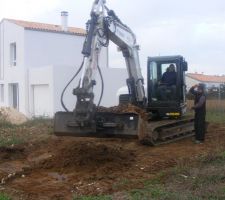 Début du terrassement