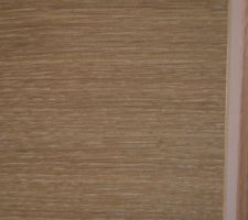 Portes chambres, placage chêne brut lignage horizontal huilé "maison" avec huile dure blanchie Auro