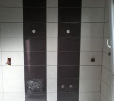 Faience dessus futur double vasques salle de bain
