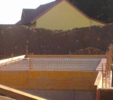 Hourdis installés sur le garage