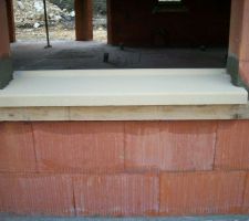 Un appui de fenêtre posé.