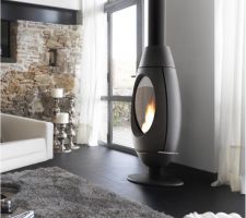 Poêle à bois INVICTA Ove anthracite 10kW