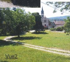 Vue de du haut du terrain