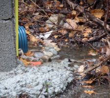 Drain du muret mitoyen avec le voisin