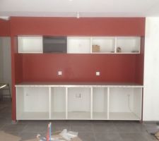 Montage cuisine meuble bas   plan de travail