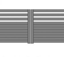 Le portail choisi et commandé, modèle Pyla en RAL7016, comme la porte d'entrée et du garage.