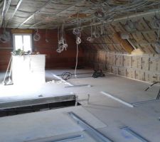 Positionnement des futures cloisons de l'etage