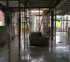 Dalle de l'&eacute;tage vue de dessous