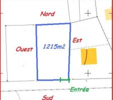 Vue cadastrale de notre terrain