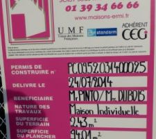 Affichage du permis de construire le 31/07/14 !