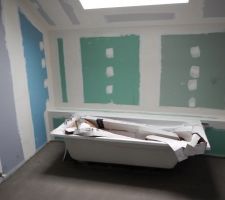 Baignoire avec la tablette arrière