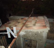 Toiture de la maisonnette de la terrasse sud