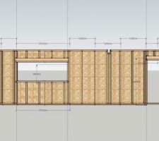 Plan de fabrication mur - contreventement Agepan