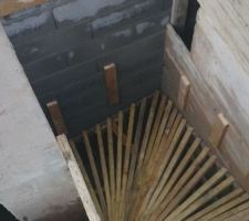 Pr&eacute;paration de l'escalier