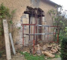 Ouverture de la porte vitrée 180x215