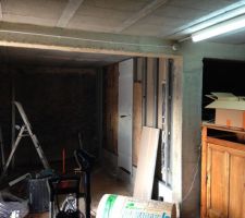 Debut cloison de s&eacute;paration avec la partie cave.