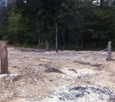 Mise en place de la chaine pour fermer le chantier