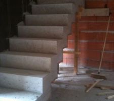 Et voici mon escalier ... fait par bibi ...