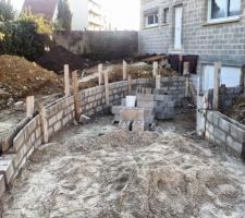 Murs pour la descente de garage