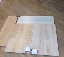 Commande de parquet faite. 45 mètre carre de parquet contrecollé chêne pose en colle 15cm 4cm d'usure lame 15X190